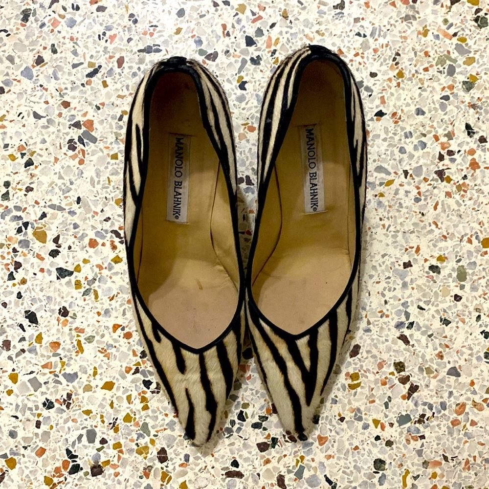Manolo Blahnik animal print heel